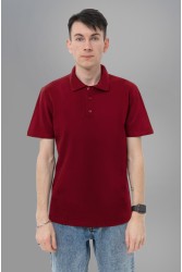 Футболка поло мужское бордовая