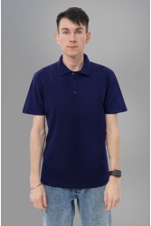 Футболка поло мужское темно-синий