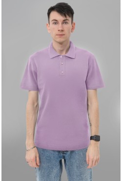 Футболка поло сиреневая (лавандовая) мужская