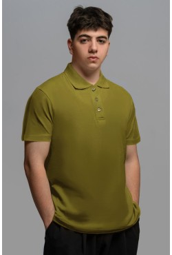 Футболка поло оливковая (хаки) мужская