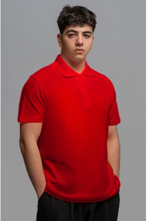 Футболка поло мужская красная