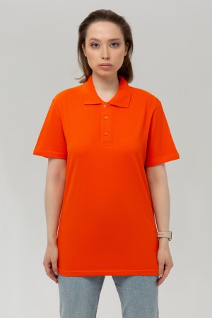 Футболка поло оранжевая