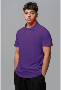 Футболка поло мужская фиолетовая