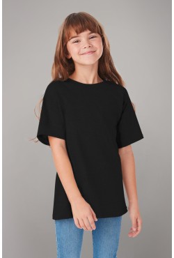 Детская футболка премиум черная для деток с 3х лет