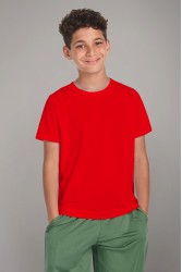 Детская футболка премиум красная для деток с 3х лет