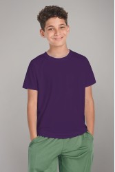 Детская футболка премиум фиолетовая для деток с 3х лет