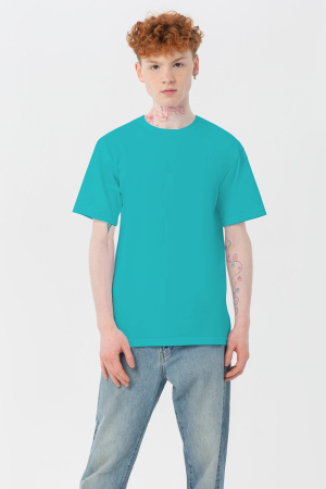 Мужская изумрудная футболка Premium с эластаном