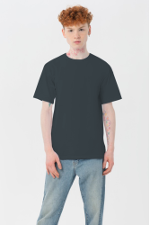 Мужская графитовая футболка Premium с эластаном