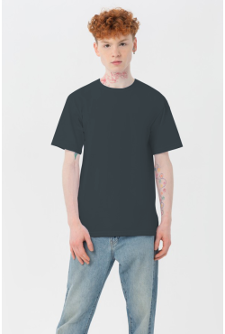 Мужская графитовая футболка Premium с эластаном