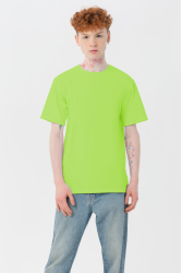 Мужская салатовая (лайм) футболка Premium с эластаном
