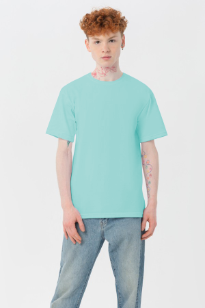 Мужская мятная футболка Premium с эластаном