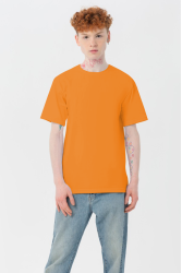 Мужская оранжевая футболка Premium с эластаном