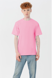 Мужская розовая футболка Premium с эластаном