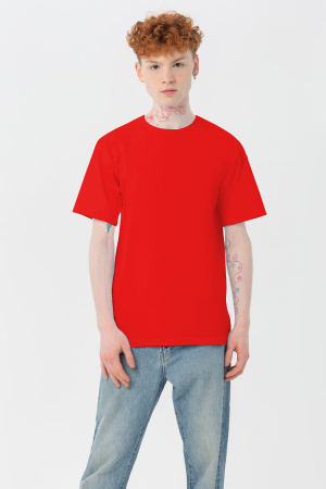 Мужская красная футболка Premium с эластаном