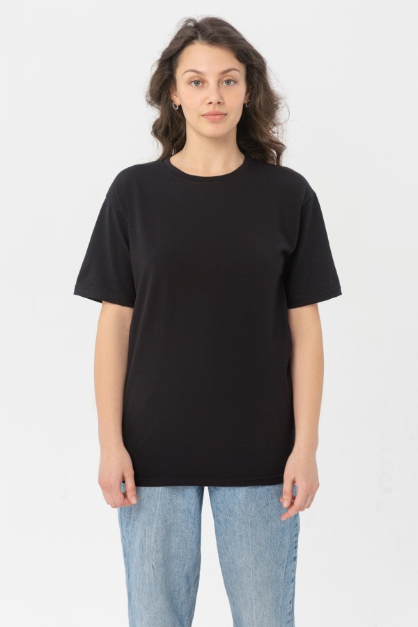  Black-T-shirt-Premium M-42-44-Woman-(Женский)    Черная футболка женская Premium 