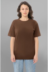 Коричневая женская футболка Premium