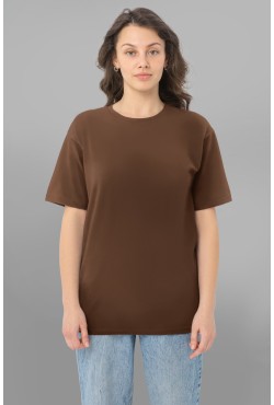 Коричневая женская футболка Premium