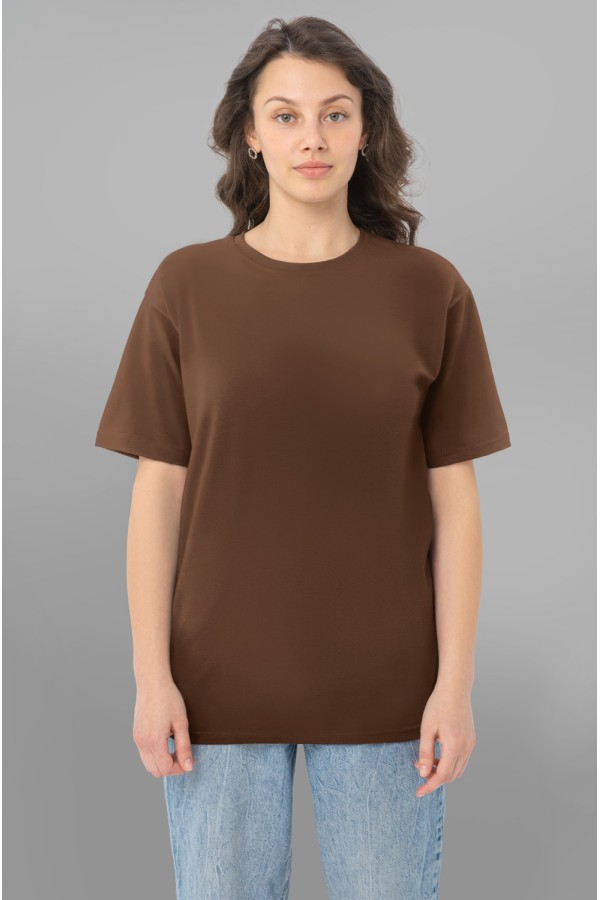  Brown t-shirt woman premium 2XL-48-50-Woman-(Женский)    Коричневая женская футболка Premium 