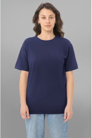 Темно-синяя женская футболка Premium