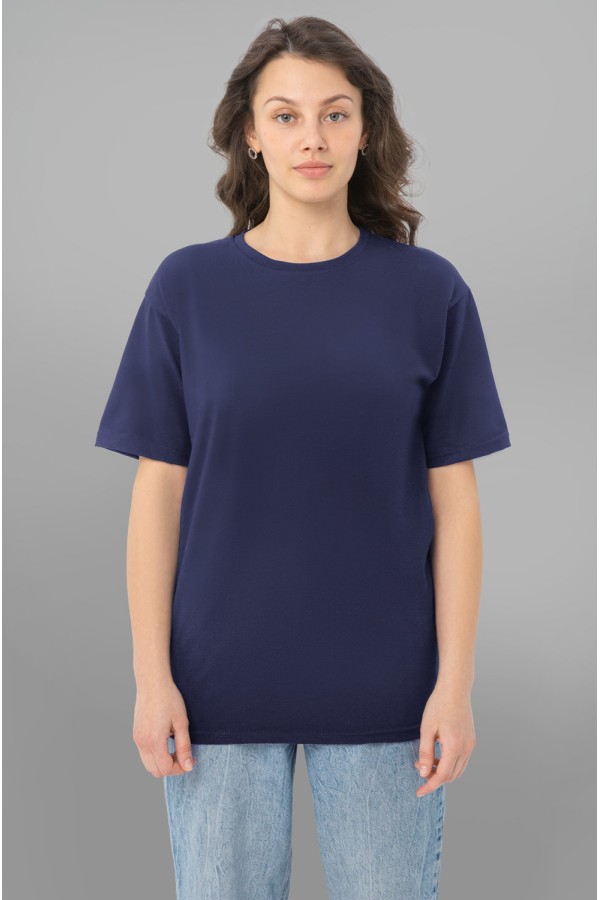  Dark blue t-shirt woman premium 2XL-48-50-Woman-(Женский)    Темно-синяя женская футболка Premium 