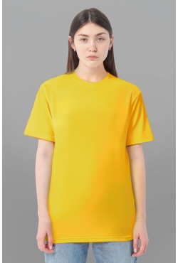 Желтая женская футболка Premium