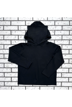 Женский рашгард черный спортивный трикотажный с капюшоном, с маской