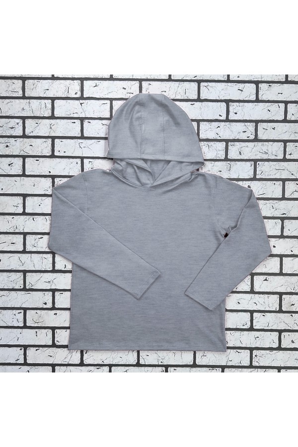  Rashguard mask grey melange longsleeve woman XS-38-40-Woman-(Женский)    Женский рашгард серый-меланж спортивный трикотажный с капюшоном, с маской 