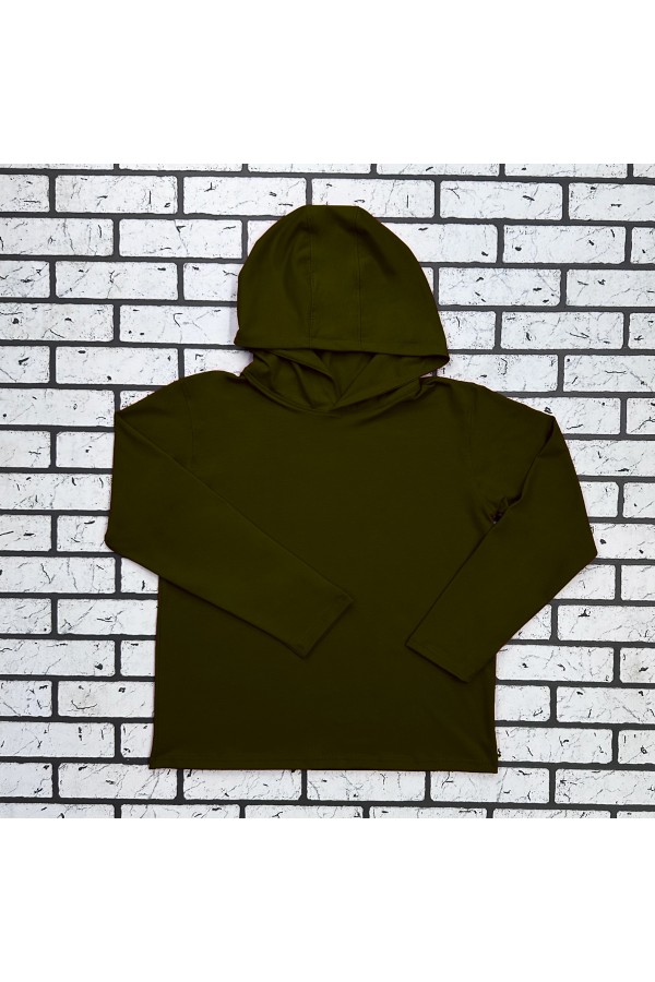  Rashguard mask khaki longsleeve woman XS-38-40-Woman-(Женский)    Женский рашгард хаки спортивный трикотажный с капюшоном, с маской 