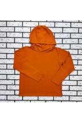 Мужской рашгард оранжевый спортивный трикотажный с капюшоном, с маской