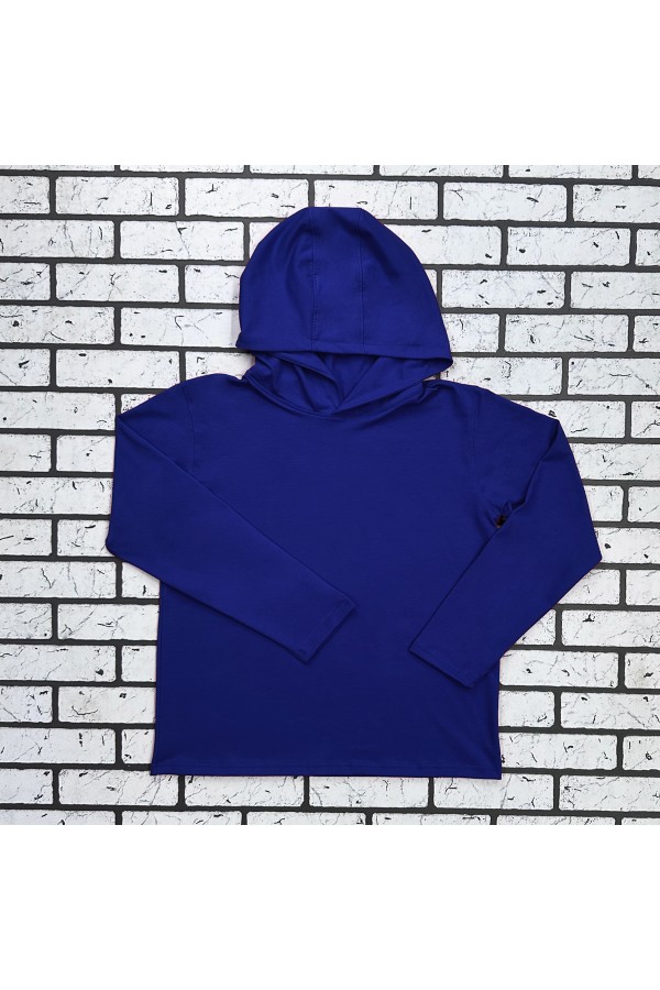  Rashguard mask royal blue longsleeve woman XS-38-40-Woman-(Женский)    Женский рашгард васильковый синий спортивный трикотажный с капюшоном, с маской 