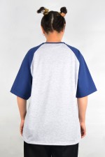 Футболка с рукавом реглан женская печать, вышивка - бланковые стильные футболки из хлопка