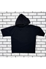 RoXy - Футболка оверсайз с капюшоном черная унисекс (женская)   Магазин Толстовок Hooded T-shirt Oversize «RoXy»