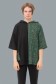  T-shirt oversize RoXy black and green-pattern L-50-Unisex-(Мужской)    Футболка оверсайз с капюшоном RoXy Green Forest 
