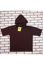 Футболка оверсайз с капюшоном RoXy коричневая мужская   Магазин Толстовок Hooded T-shirt Oversize «RoXy» - Фото на парнях