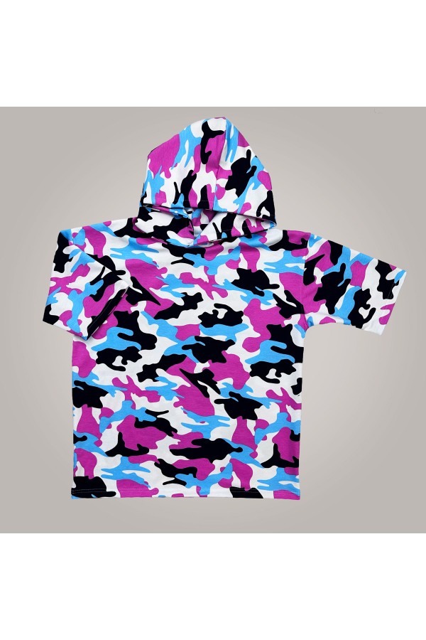  T-shirt oversize RoXy camouflage man S-46-Unisex-(Мужской)    Футболка оверсайз с капюшоном RoXy камуфляжная мужская 