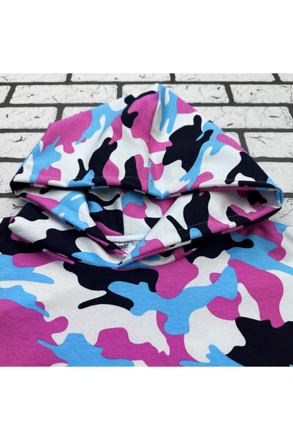 Футболка оверсайз с капюшоном RoXy камуфляжная мужская   Магазин Толстовок Hooded T-shirt Oversize «RoXy»
