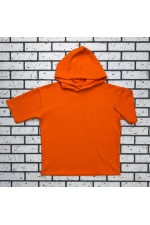 Футболка оверсайз с капюшоном RoXy оранжевая мужская   Магазин Толстовок Hooded T-shirt Oversize «RoXy» - Фото на парнях