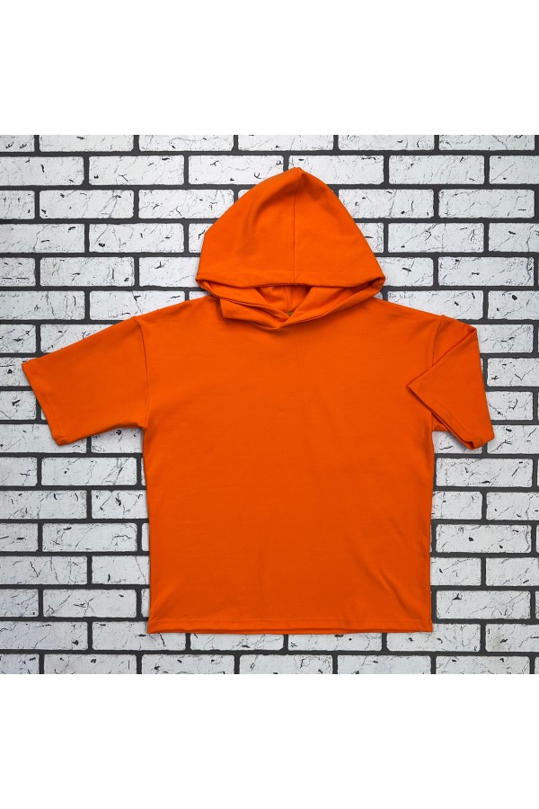 Футболка оверсайз с капюшоном RoXy оранжевая мужская   Магазин Толстовок Hooded T-shirt Oversize «RoXy» - Фото на парнях