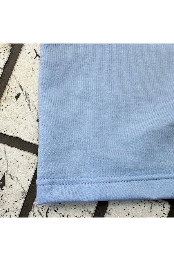 Футболка оверсайз с капюшоном RoXy небесно-голубая мужская   Магазин Толстовок Hooded T-shirt Oversize «RoXy» - Фото на парнях