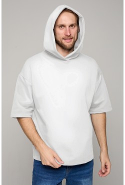 Футболка оверсайз с капюшоном RoXy белая мужская