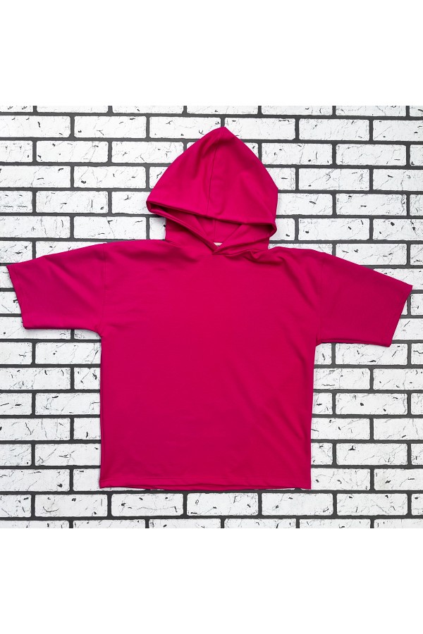 Hooded T-shirt Oversize «RoXy» - Фото на девушках RoXy - Футболка оверсайз с капюшоном фуксия (ярко-розовая) 10 RoXy - Футболка оверсайз с капюшоном фуксия (ярко-розовая) Магазин Толстовок Hooded T-shirt Oversize «RoXy» - Фото на девушках