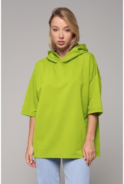RoXy - Футболка оверсайз с капюшоном салатовая женская