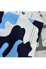 RoXy - Футболка оверсайз с капюшоном розовый и черный камуфляж Military Half-Half   Магазин Толстовок Hooded T-shirt Oversize «RoXy»