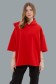  Hooded T-shirt oversize "RoXy" Red-Brick S-46-Unisex-(Мужской)    Футболка оверсайз с капюшоном красная унисекс 