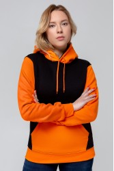 Black-Orange Hoodie - Черно-оранжевое худи подростковое