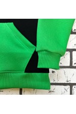 Женская классические худи Black-light Green Hoodie Женская толстовка худи классическая черная с зеленым 320гр/м.кв 1 Black-light Green Hoodie Женская толстовка худи классическая черная с зеленым 320гр/м.кв Магазин Толстовок Женская классические худи