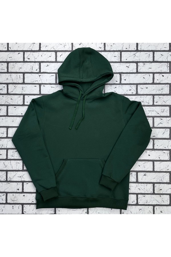 Dark Green bottle Hoodie Man Classic Мужская темно-зеленая толстовка худи классическая 320гр/м.кв   Магазин Толстовок Мужские классические толстовки 