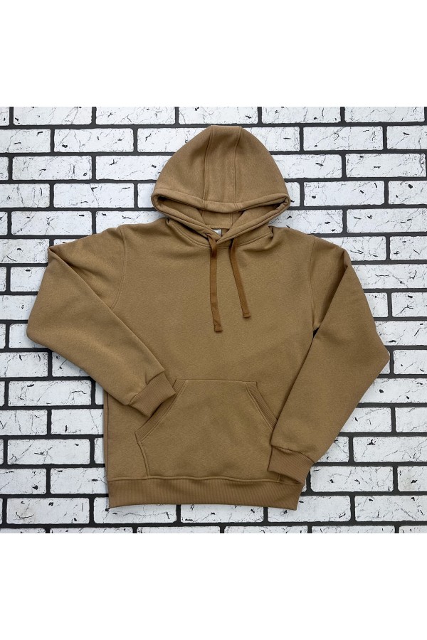 Женская толстовка худи цвет карамель (темный бежевый) классическая 320гр/м.кв   Магазин Толстовок Женская классические худи