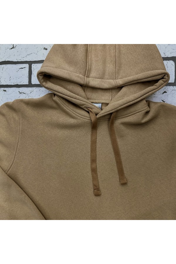 Женская толстовка худи цвет карамель (темный бежевый) классическая 320гр/м.кв   Магазин Толстовок Женская классические худи