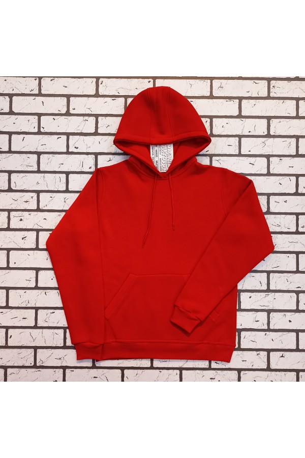 Мужская красная толстовка худи классическая 320гр/м.кв   Магазин Толстовок Мужские классические толстовки 